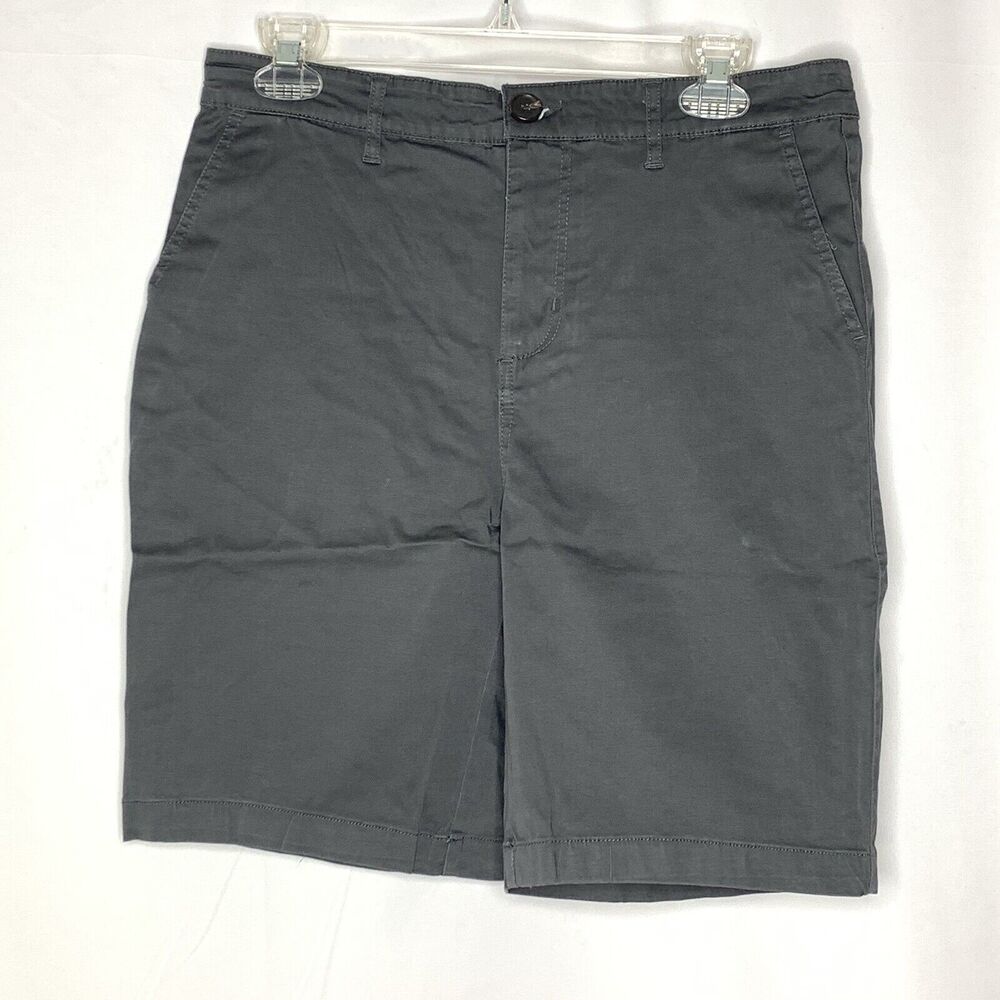 28 Palms Mens Cotton Tencel Chino Shorts Size 30 Charcoal Gray Pockets